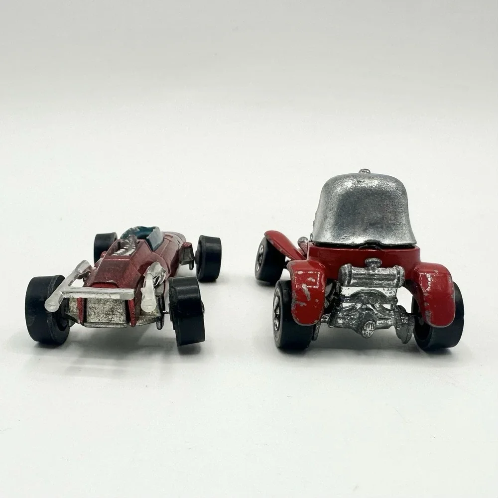 Vintage Hot Wheels Redline Red Indy Baron & Red Baron Toy Car READ